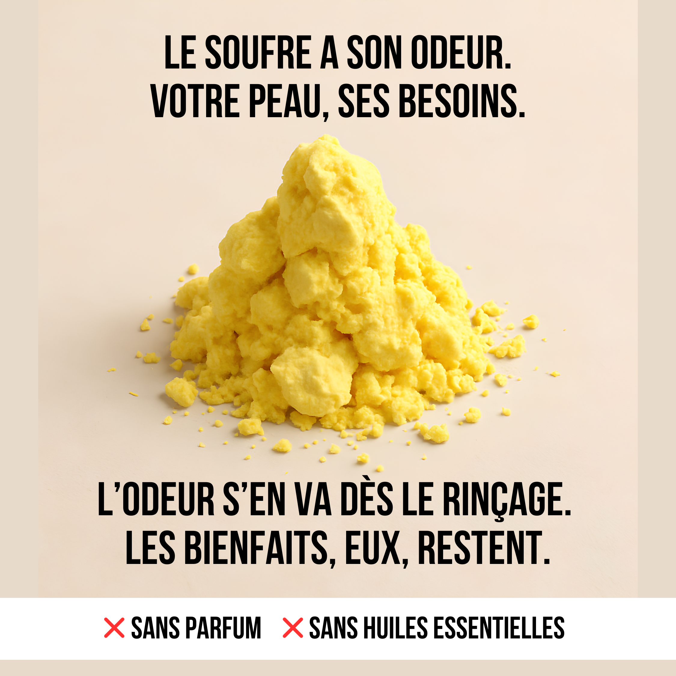 SAVON ARTISANAL AU SOUFRE - PEAUX GRASSES ET IMPERFECTIONS